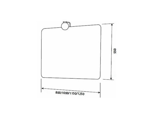 Зеркало AM.PM Awe 80 M15MOX0801SG с подсветкой прямоугольное