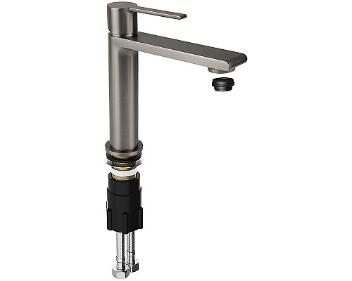 Смеситель для раковины Kaiser Serio 05311-15 Вороненая сталь