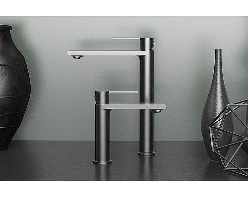 Смеситель для раковины Kaiser Serio 05311-15 Вороненая сталь