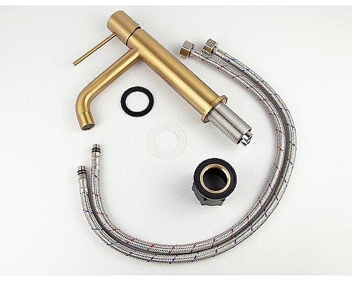 Смеситель для раковины Kaiser Vita 43211-3 Шлифованное золото