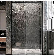Душевая дверь Veconi Premium Trento PTD-30B 150 PTD30-B-150-01-C4 профиль Черный матовый стекло прозрачное