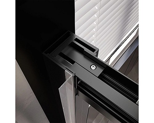 Душевая дверь Veconi Premium Trento PTD-30B 150 PTD30-B-150-01-C4 профиль Черный матовый стекло прозрачное
