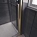 Душевая дверь Veconi Premium Trento PTD-30G 140 PTD30-G-140-01-C4 профиль Брашированное золото стекло прозрачное