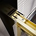 Душевая дверь Veconi Premium Trento PTD-30G 140 PTD30-G-140-01-C4 профиль Брашированное золото стекло прозрачное
