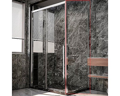 Душевая стенка Veconi Premium Trento SP-30CH 90 SP30-CH-90-01-C4 профиль Хром стекло прозрачное