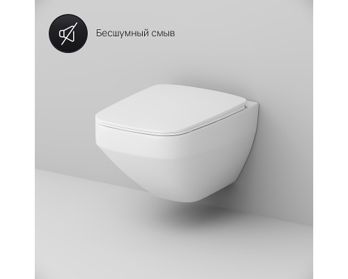 Унитаз AM.PM Inspire V2.0 FlashClean подвесной с гигиеническим душем и ершиком с сиденьем Микролифт
