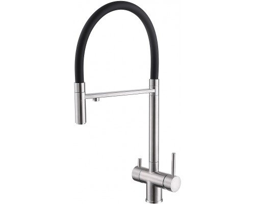 Смеситель для кухни Abber Wasser Kreis AF81141 Хром Черный матовый