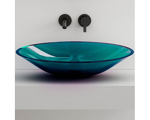 Раковина-чаша Abber Kristall 54 AT2812Aquamarin Бирюзовая