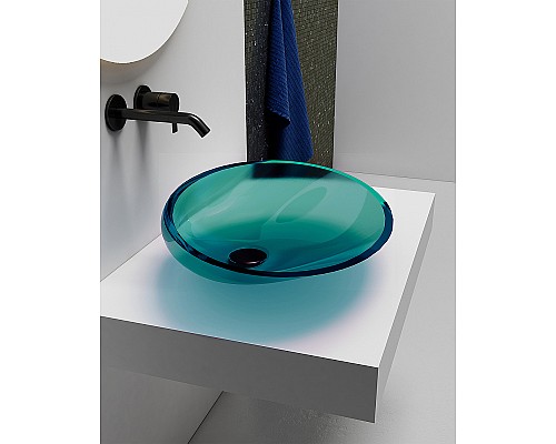 Раковина-чаша Abber Kristall 54 AT2812Aquamarin Бирюзовая
