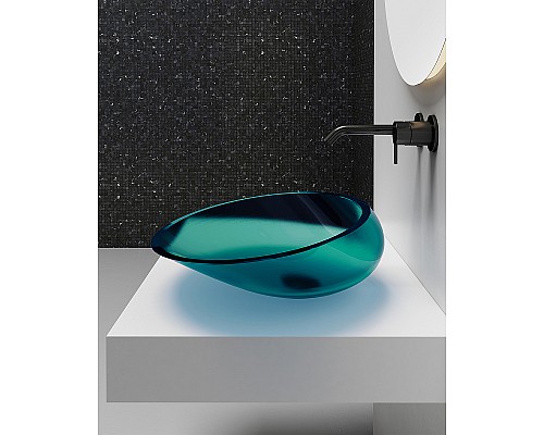 Раковина-чаша Abber Kristall 54 AT2812Aquamarin Бирюзовая