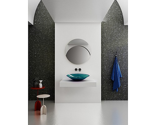 Раковина-чаша Abber Kristall 54 AT2812Aquamarin Бирюзовая