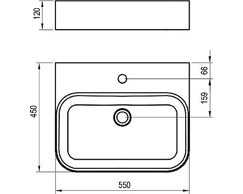 Раковина Ravak Ceramic Slim Wall R 55 XJX01155006 Белая Раковина Ravak Ceramic Slim Wall R 55 XJX01155006 Белая