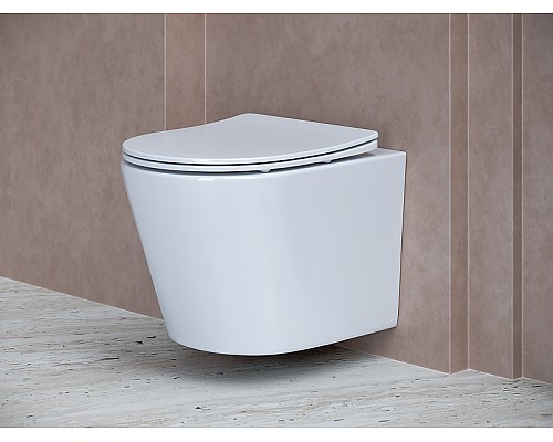 Комплект унитаза с инсталляцией Ceramicanova Balearica CN6000_1001W_1000 с сиденьем Микролифт и Белой клавишей смыва