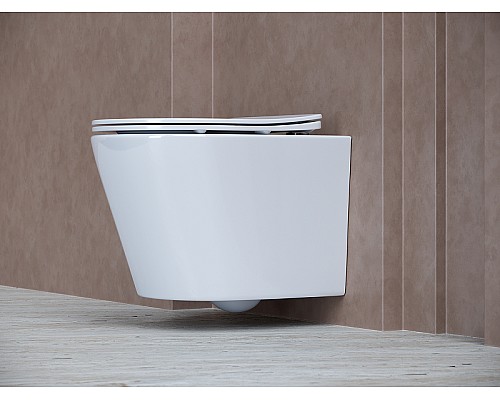 Комплект унитаза с инсталляцией Ceramicanova Balearica CN6000_1001W_1000 с сиденьем Микролифт и Белой клавишей смыва