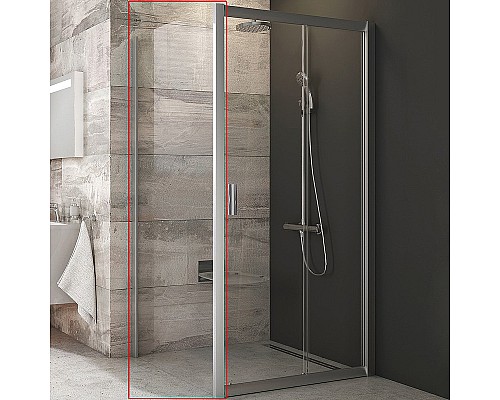 Душевая стенка Ravak Blix BLPS-90 9BH70C00ZH профиль блестящий стекло Графит