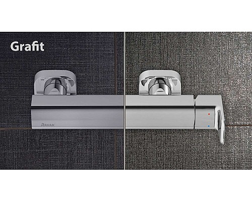 Душевая стенка Ravak Blix BLPS-90 9BH70C00ZH профиль блестящий стекло Графит