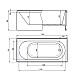 Акриловая ванна Timo Roha 150x70 ROHA1570 без гидромассажа