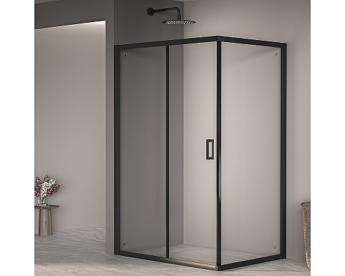 Душевой уголок RGW Passage PA-245B 100x80 410824580-14 профиль Черный стекло прозрачное