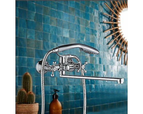 Смеситель для ванны WesnaArt Rassvet RAS02-320 универсальный Хром