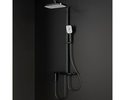Душевая система RGW Shower Panels SP-35B 51140135-04 с термостатом Черная матовая