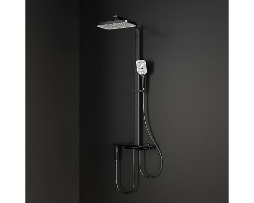 Душевая система RGW Shower Panels SP-35B 51140135-04 с термостатом Черная матовая