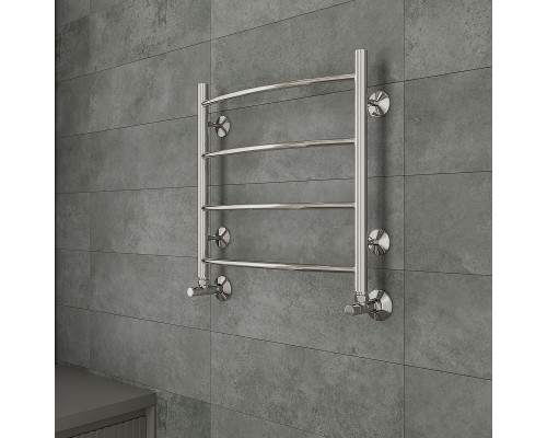 Водяной полотенцесушитель Terminus Классик П4 500x500 4670078544117 Хром, нижнее подключение, G 1/2" ВР