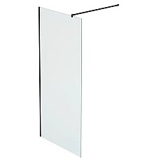 Душевая перегородка Reflection Walk in 100 RX200100CBL-13 профиль Черный матовый стекло прозрачное