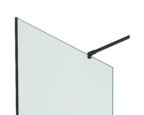 Душевая перегородка Reflection Walk in 100 RX200100CBL-13 профиль Черный матовый стекло прозрачное