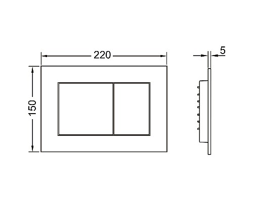 Клавиша смыва Tece Now 9240417 для унитаза Белая матовая