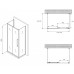 Душевой уголок Abber Schwarzer Diamant 120x90 профиль Черный стекло матовое