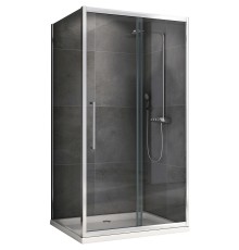 Душевой уголок Abber Schwarzer Diamant 160х60 профиль Хром стекло прозрачное, арт