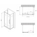 Душевой уголок Abber Schwarzer Diamant 150x60 профиль Хром стекло матовое