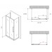 Душевой уголок Abber Schwarzer Diamant 150x50 профиль Черный стекло прозрачное