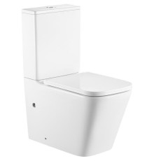 Унитаз компакт SantiLine SL-5028 Белый с бачком и сиденьем Микролифт