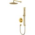 Душевая система Whitecross Y brushed gold YSET09GLB с термостатом Брашированное золото