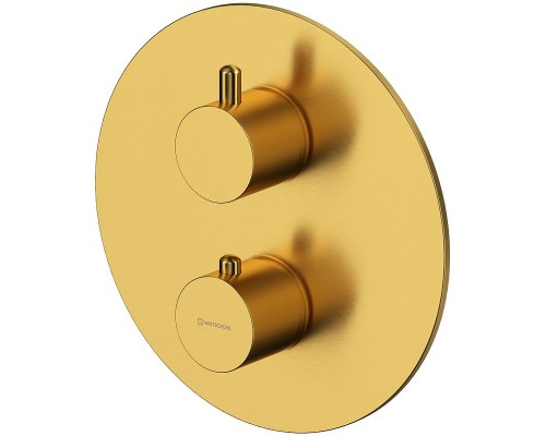 Душевая система Whitecross Y brushed gold YSET09GLB с термостатом Брашированное золото