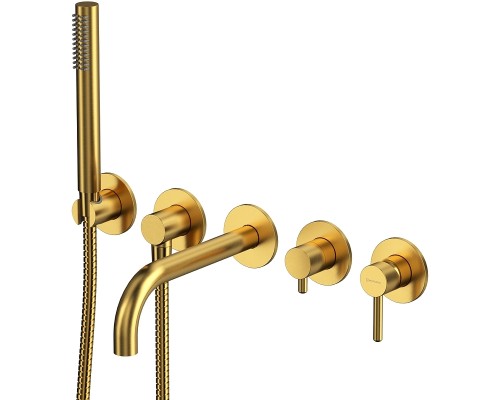 Смеситель для ванны Whitecross Y brushed gold Y1240GLB Брашированное золото