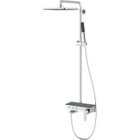 Душевая система Teska Niagara NG3501S с термостатом Хром Черное стекло