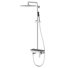 Душевая система Teska Niagara NG3501S с термостатом Хром Черное стекло