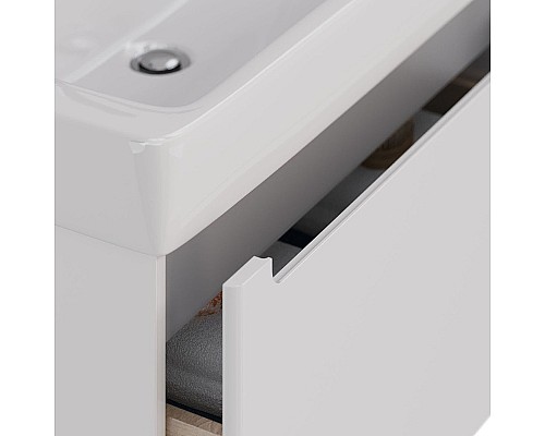 Тумба под раковину Lemark Buno Mini 80 LM05BM80T подвесная Белый глянец Тумба под раковину Lemark Buno Mini 80 LM05BM80T подвесная Белый глянец