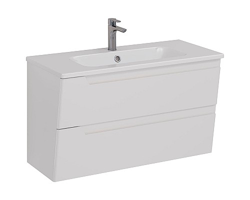 Тумба под раковину Lemark Miano 100 LM06M100T подвесная Белый глянец
