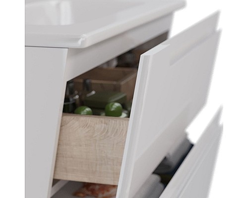 Тумба под раковину Lemark Miano 100 LM06M100T подвесная Белый глянец