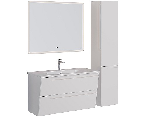 Тумба под раковину Lemark Miano 100 LM06M100T подвесная Белый глянец
