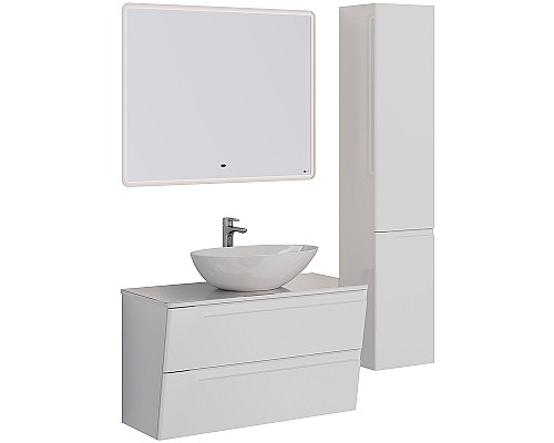 Тумба под раковину Lemark Miano 100 LM06M100T подвесная Белый глянец