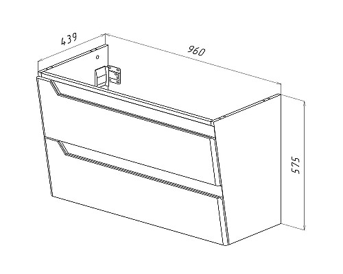 Тумба под раковину Lemark Miano 100 LM06M100T подвесная Белый глянец