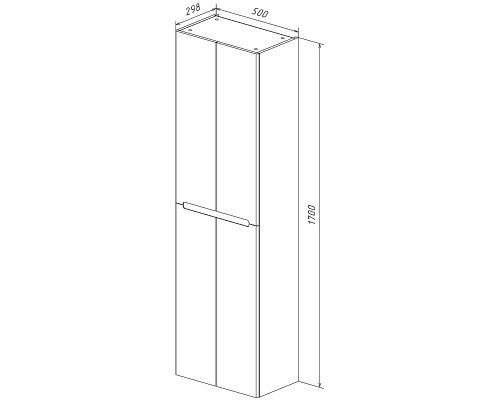 Шкаф пенал Lemark Buno 50 LM04B50P подвесной Белый глянец