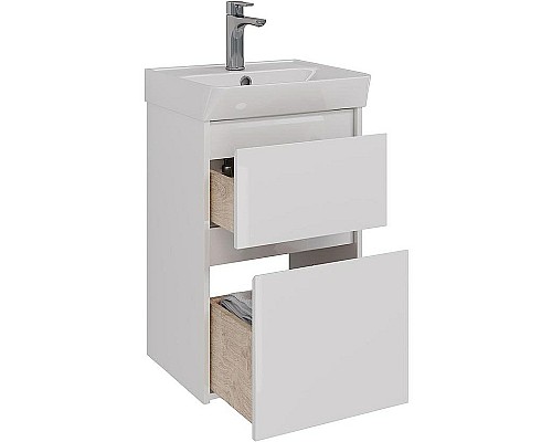 Тумба под раковину Lemark Combi 45 LM03C45T подвесная Белый глянец