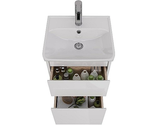 Тумба под раковину Lemark Combi 45 LM03C45T подвесная Белый глянец