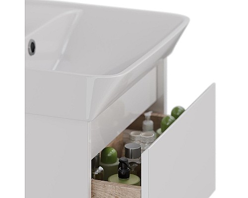 Тумба под раковину Lemark Combi 45 LM03C45T подвесная Белый глянец