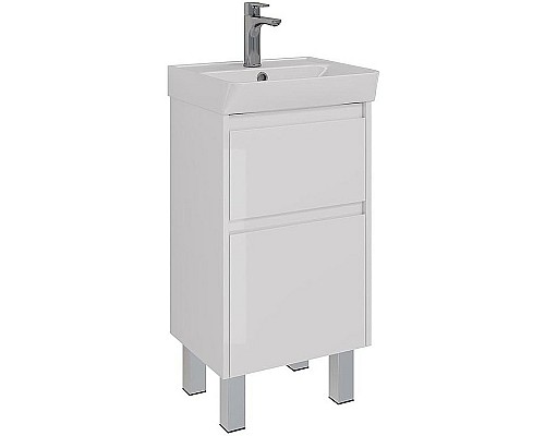 Тумба под раковину Lemark Combi 45 LM03C45T подвесная Белый глянец